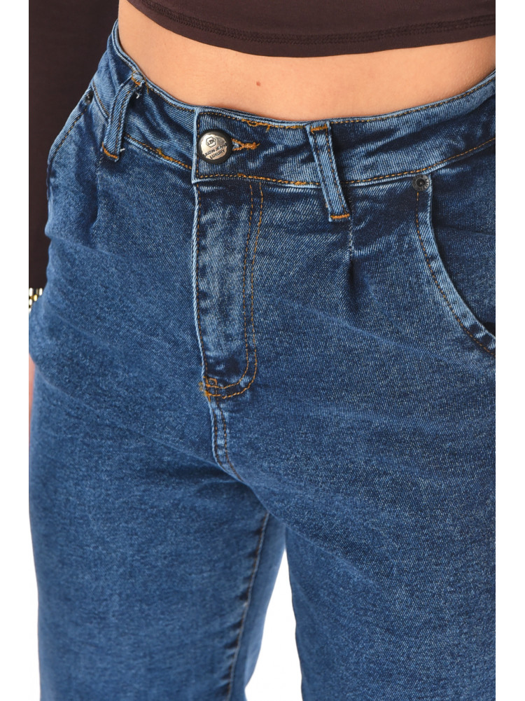 Джинсы женские однотонные синего цвета 00781 210722C
