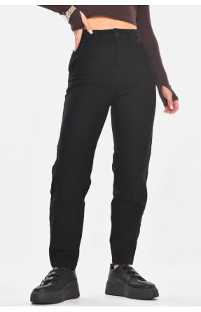 Джинсы женские однотонные черного цвета 001199 210723C