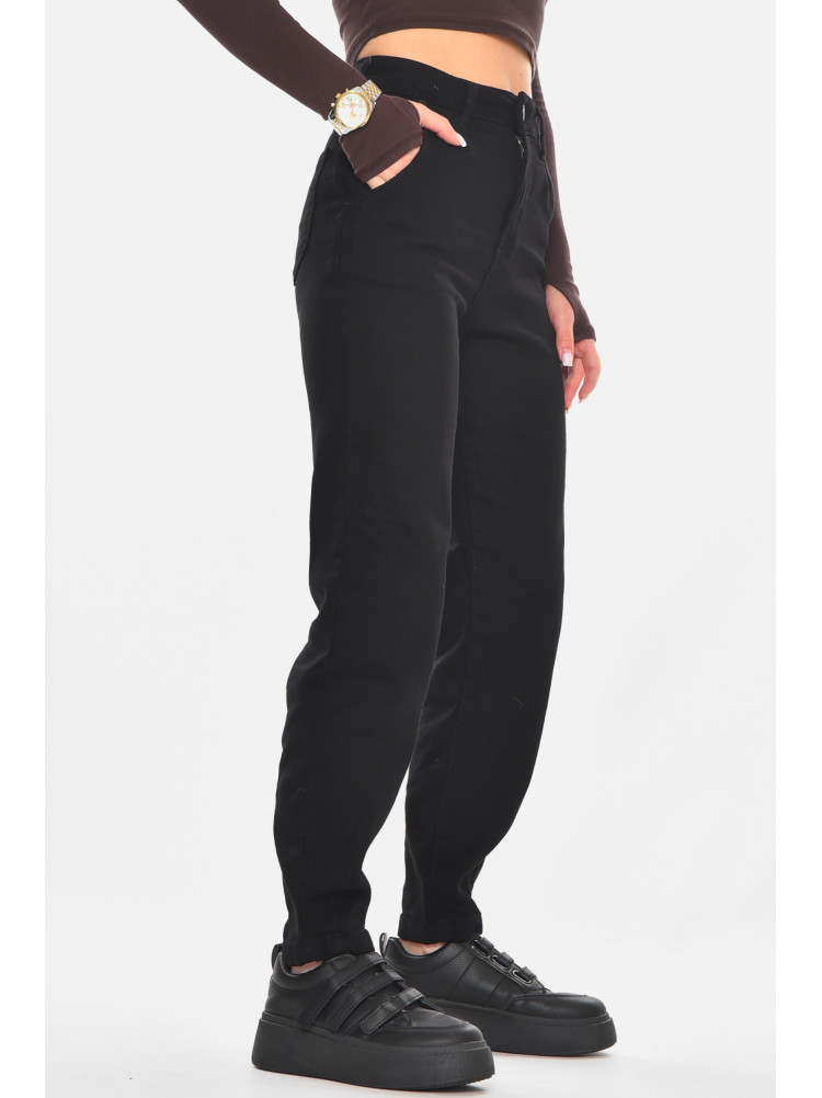 Джинсы женские однотонные черного цвета 001199 210723C