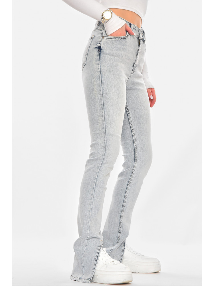 Джинсы женские однотонные голубого цвета 00613 210725C