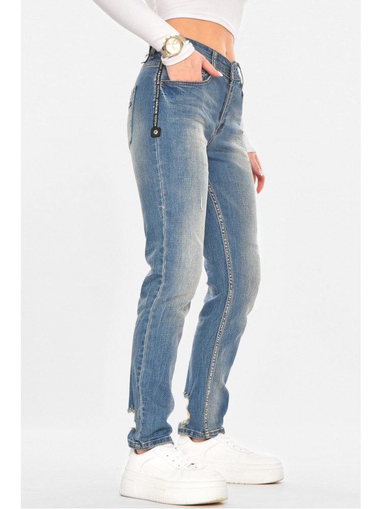 Джинсы женские однотонные светло-синего цвета 5135 210726C