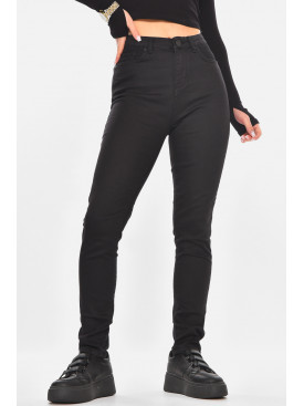 Джинси жіночі однотонні чорного кольору 212 210727C