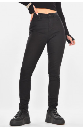 Джинсы женские однотонные черного цвета 212 210727C