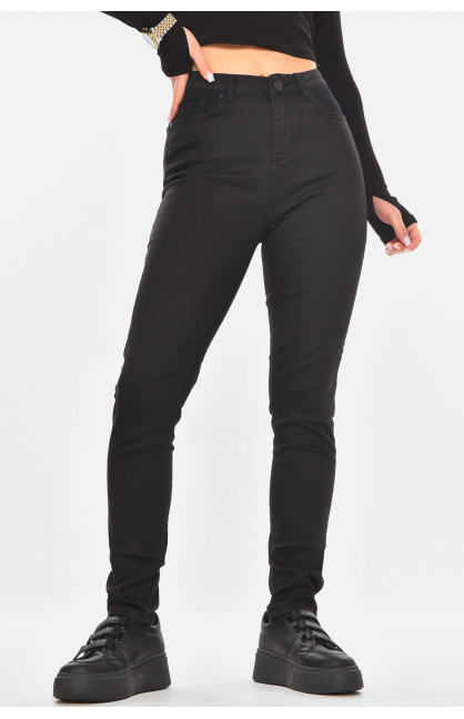 Джинсы женские однотонные черного цвета 212 210727C