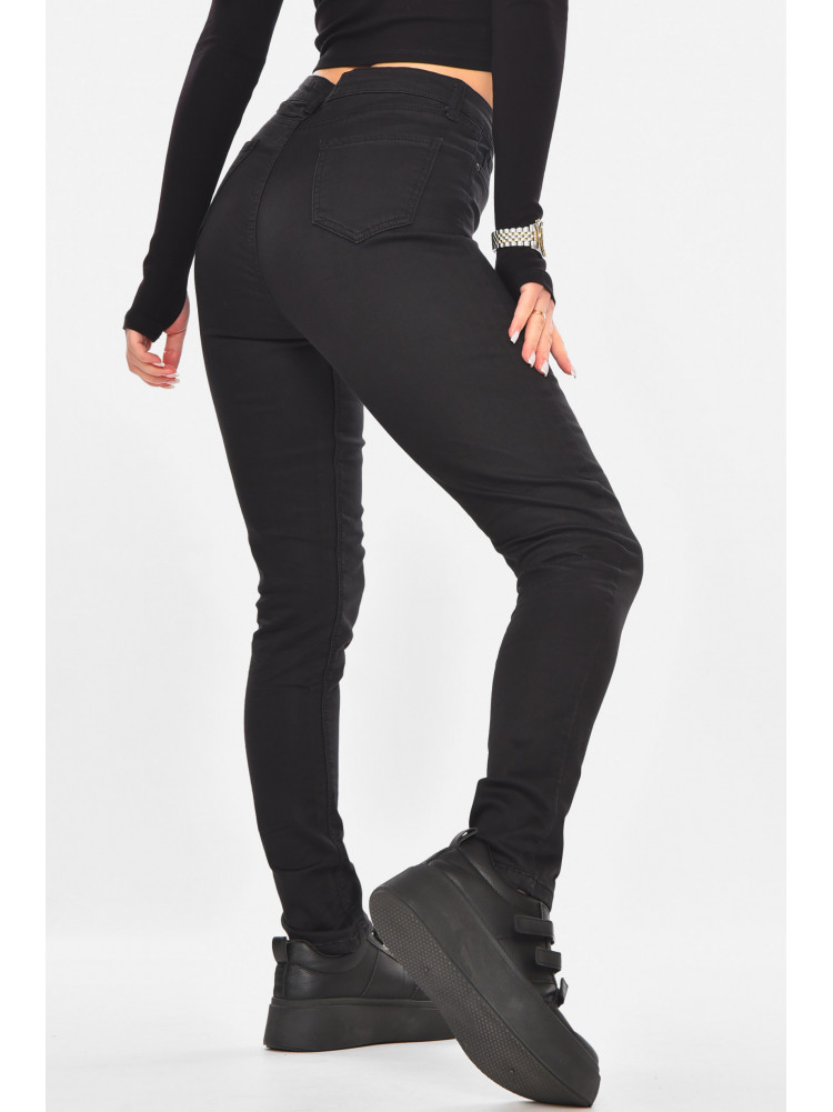 Джинсы женские однотонные черного цвета 212 210727C