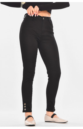 Джинсы женские однотонные черного цвета 0922 210729C