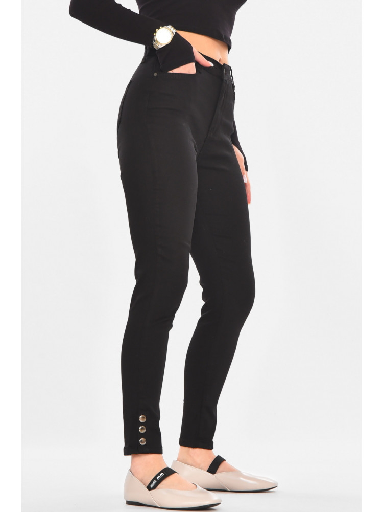 Джинсы женские однотонные черного цвета 0922 210729C