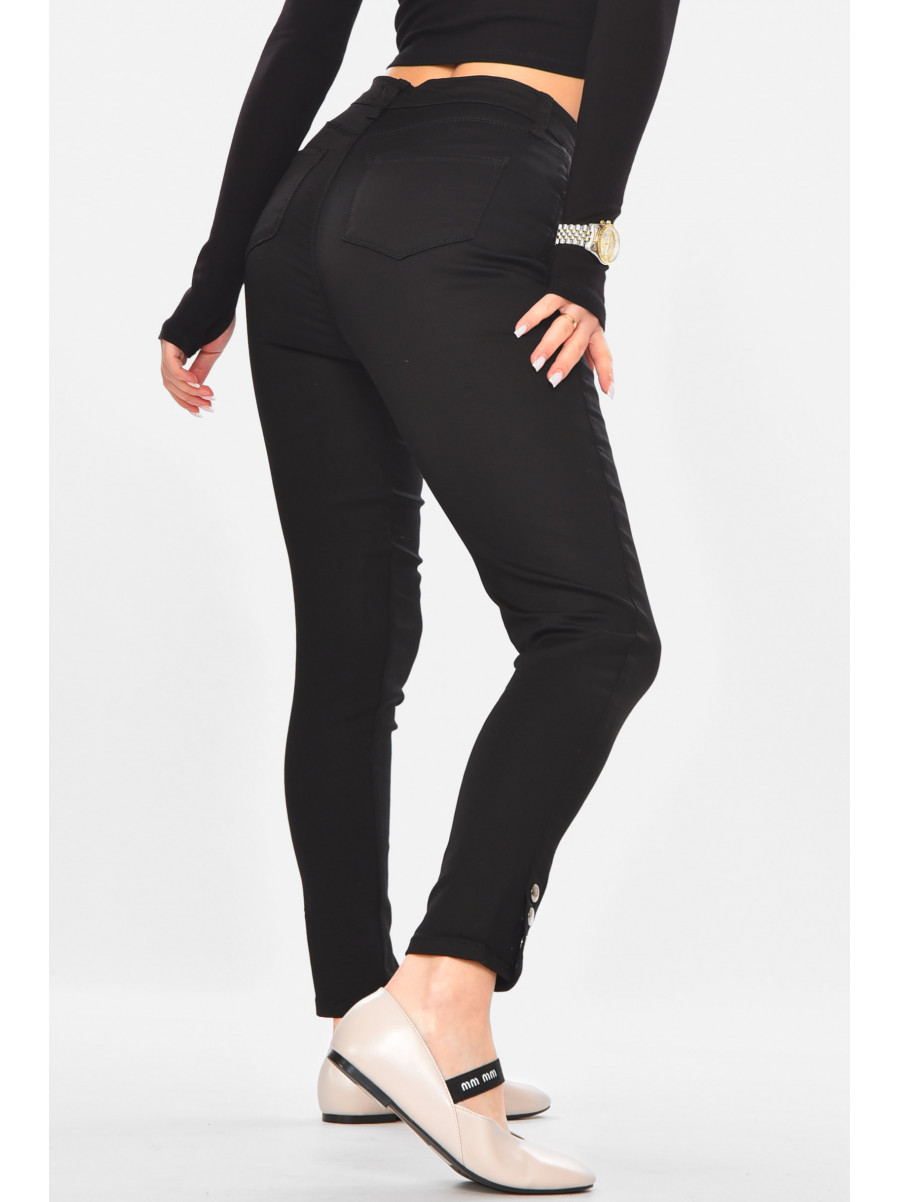 Джинсы женские однотонные черного цвета 0922 210729C