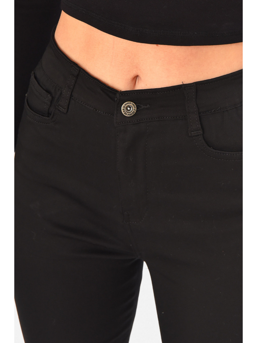 Джинсы женские однотонные черного цвета 0922 210729C