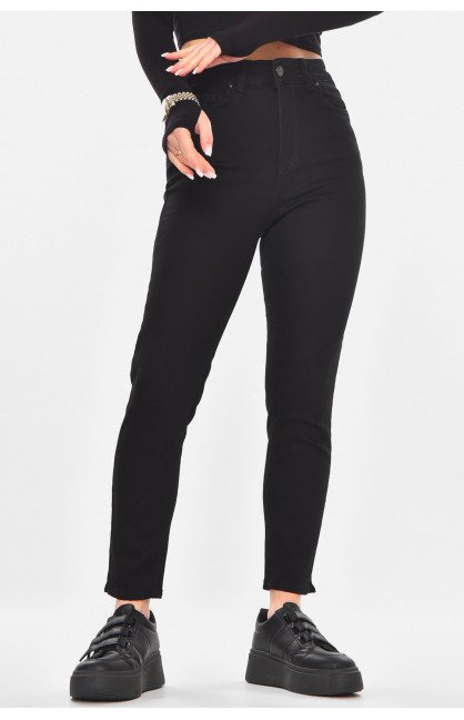 Джинсы женские однотонные черного цвета 2004 210734C