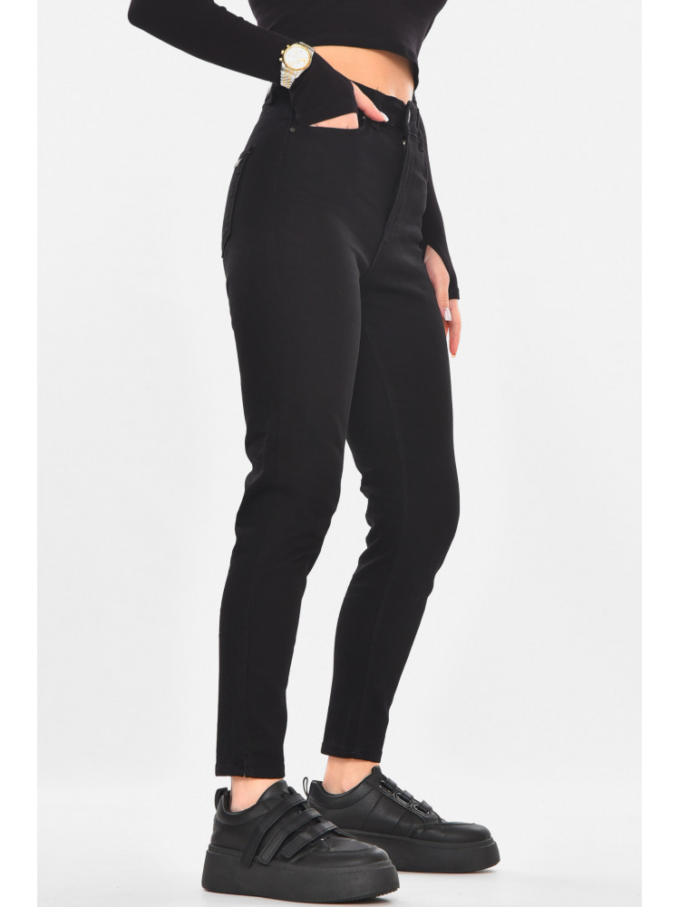 Джинсы женские однотонные черного цвета 2004 210734C