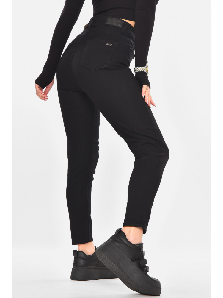 Джинсы женские однотонные черного цвета 2004 210734C