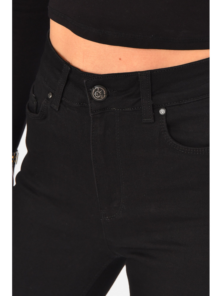 Джинсы женские однотонные черного цвета 2004 210734C