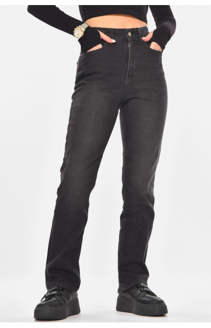 Джинсы женские однотонные черного цвета 0149 210735C
