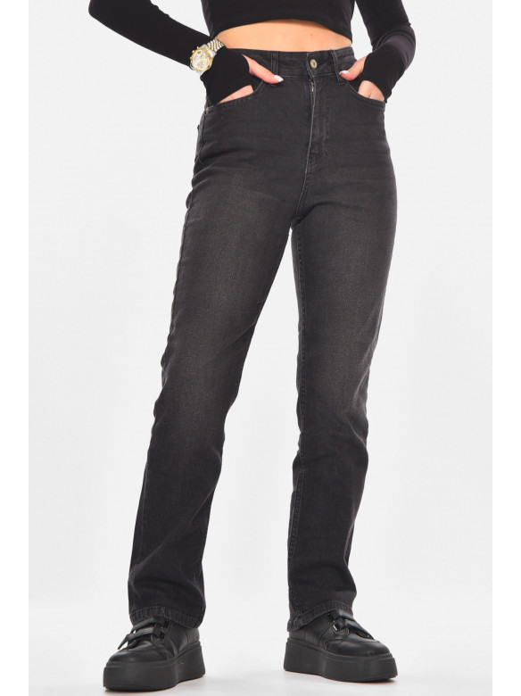 Джинсы женские однотонные черного цвета 0149 210735C