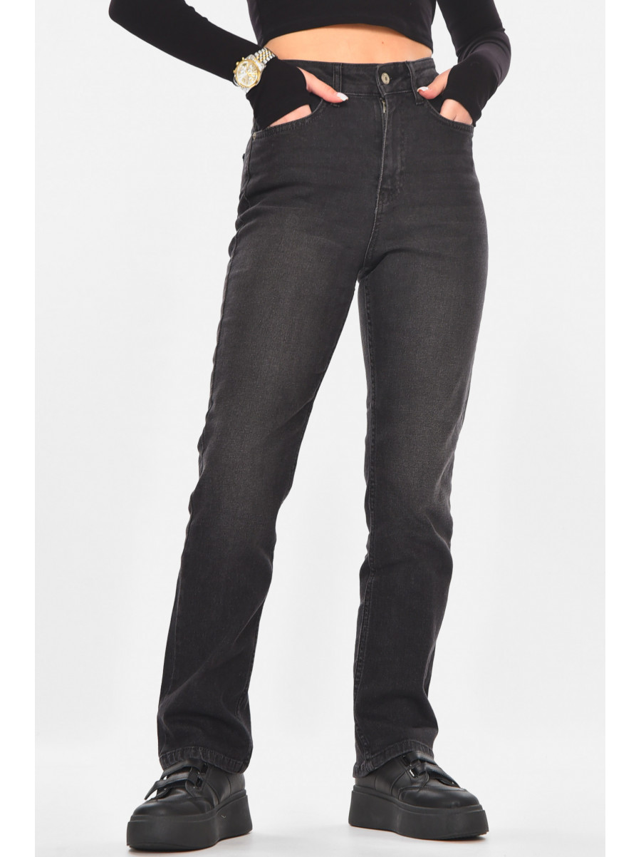 Джинсы женские однотонные черного цвета 0149 210735C