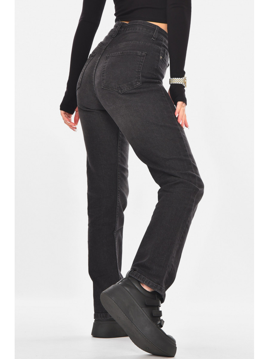 Джинсы женские однотонные черного цвета 0149 210735C