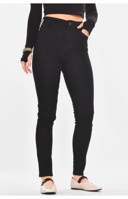 Джинсы женские однотонные черного цвета 2001 210736C