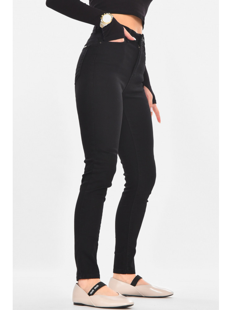 Джинсы женские однотонные черного цвета 2001 210736C