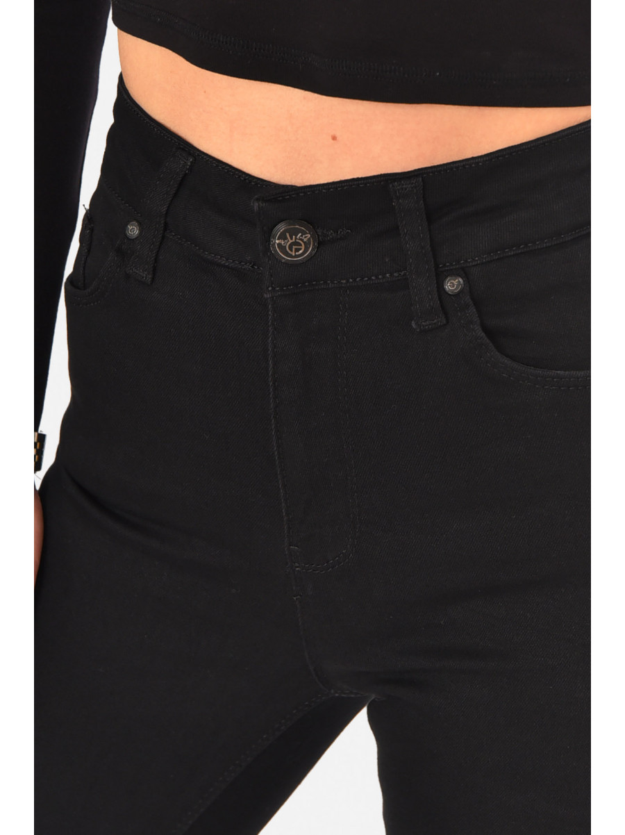 Джинсы женские однотонные черного цвета 2001 210736C