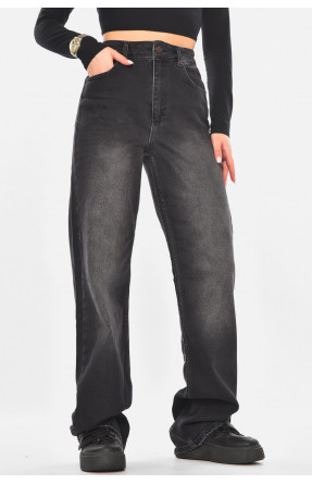 Джинсы женские однотонные черного цвета 3028 210737C