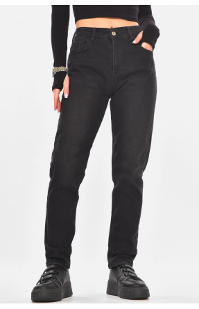 Джинсы женские однотонные черного цвета 1974-1 210739C