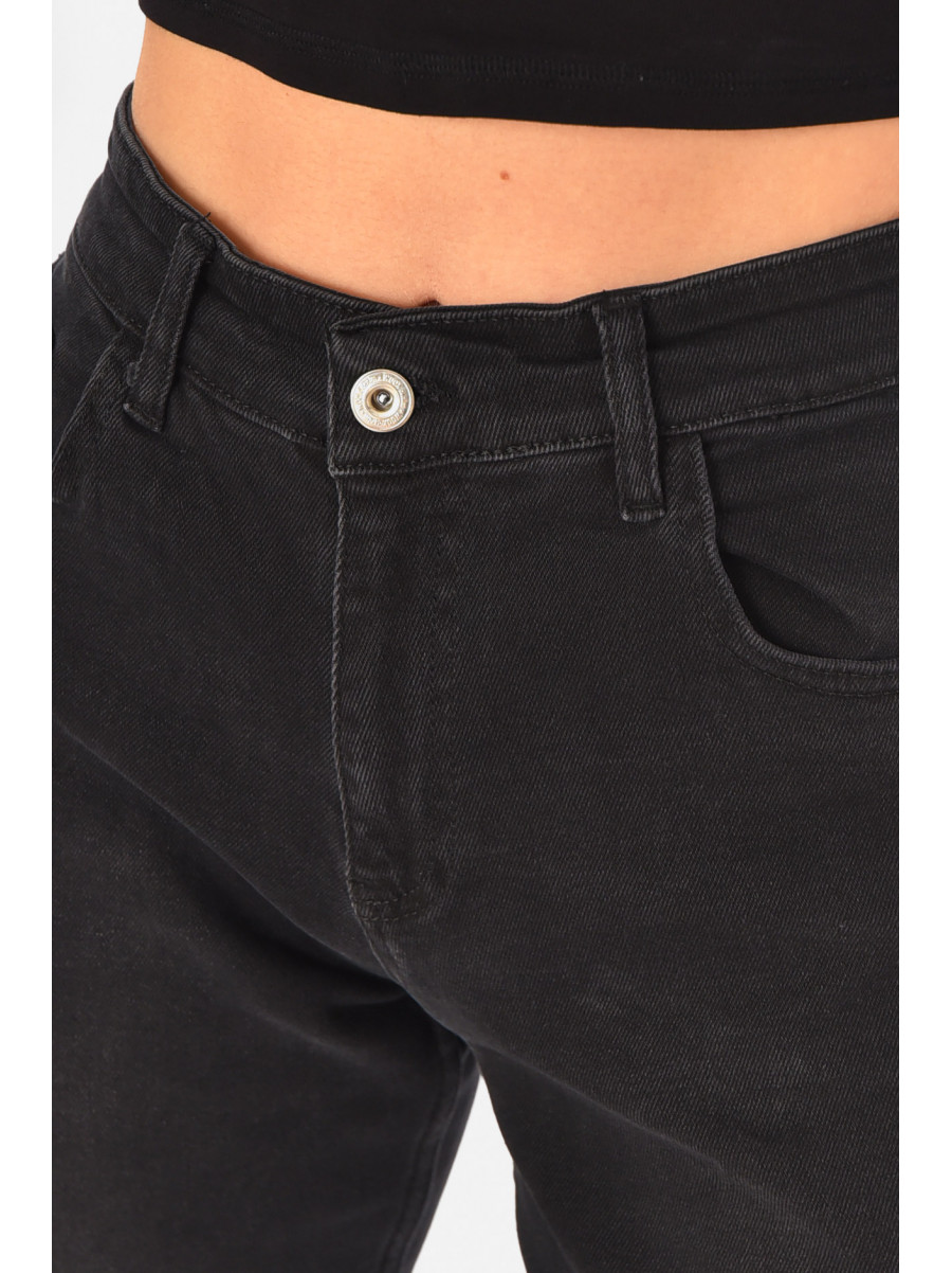 Джинсы женские однотонные черного цвета 1974-1 210739C