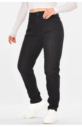 Джинсы женские однотонные черного цвета 3040 210740C