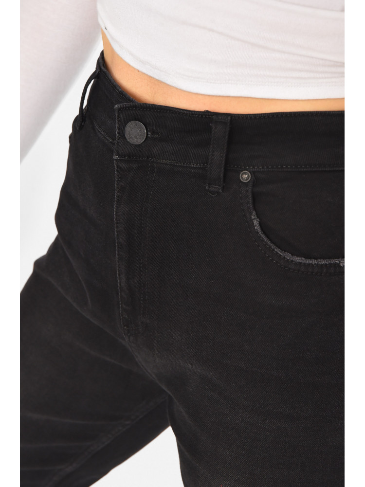 Джинсы женские однотонные черного цвета 3040 210740C