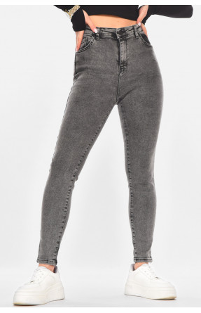 Джинсы женские однотонные серого цвета 1915 210741C
