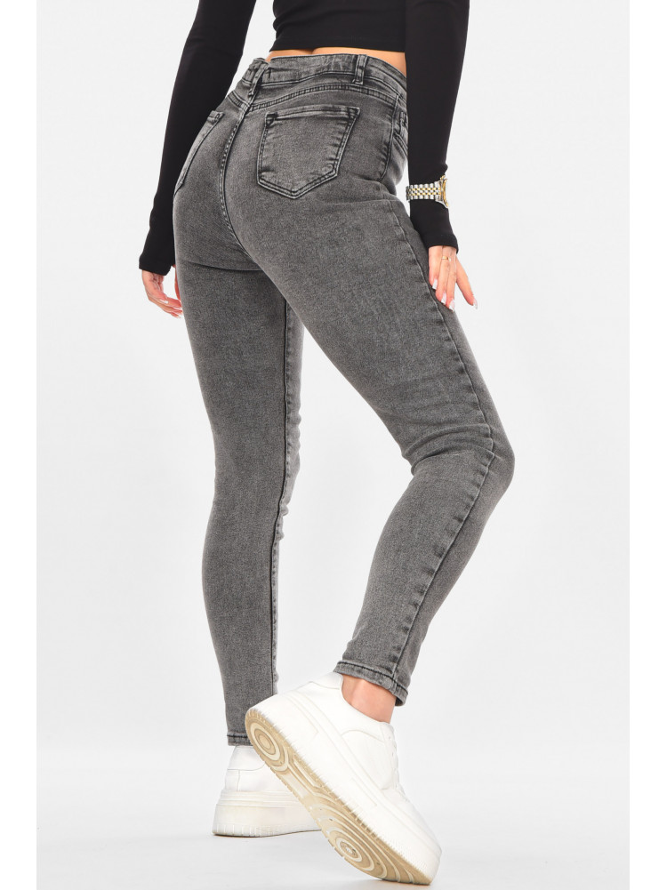Джинсы женские однотонные серого цвета 1915 210741C