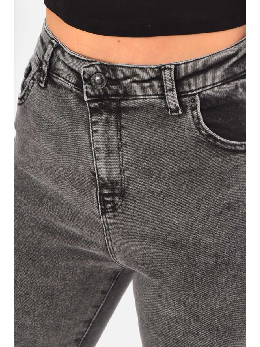 Джинсы женские однотонные серого цвета 1915 210741C