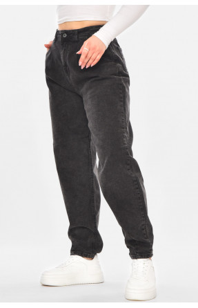 Джинсы женские однотонные черного цвета 076 210742C