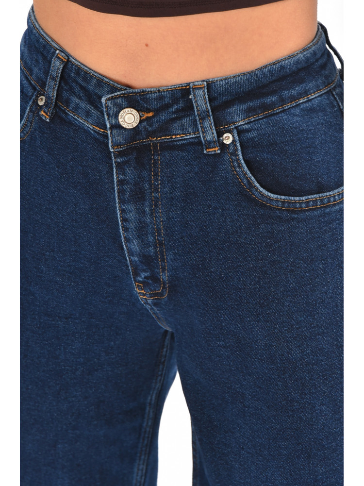 Джинсы женские однотонные тёмно-синего цвета RW-500 210743C