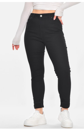 Джинсы женские однотонные черного цвета 2004 210744C