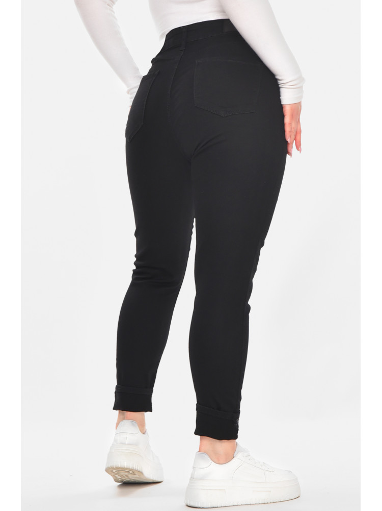 Джинсы женские однотонные черного цвета 2004 210744C