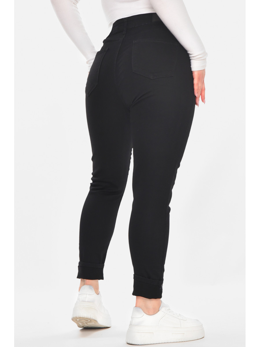 Джинсы женские однотонные черного цвета 2004 210744C