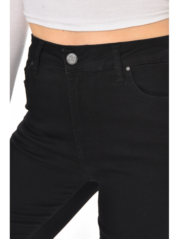Джинсы женские однотонные черного цвета 2004 210744C