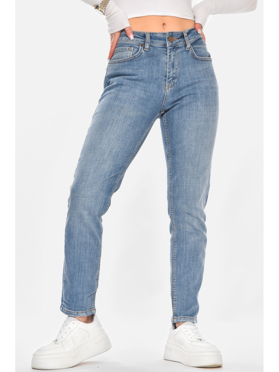 Джинсы женские однотонные синего цвета 1138/3 210746C