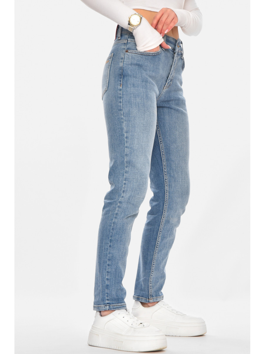 Джинсы женские однотонные синего цвета 1138/3 210746C