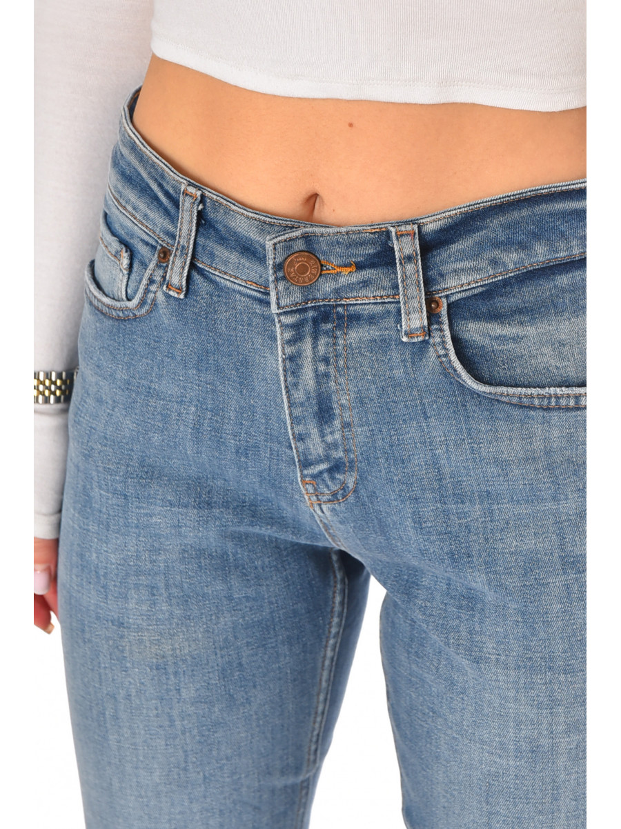 Джинсы женские однотонные синего цвета 1138/3 210746C