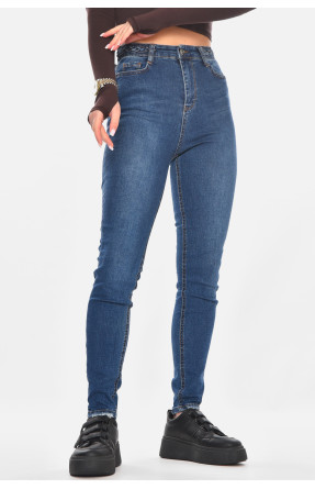 Джинсы женские однотонные тёмно-синего цвета 0939 210749C