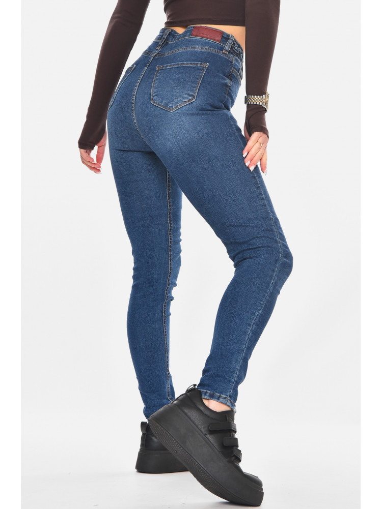 Джинсы женские однотонные тёмно-синего цвета 0939 210749C