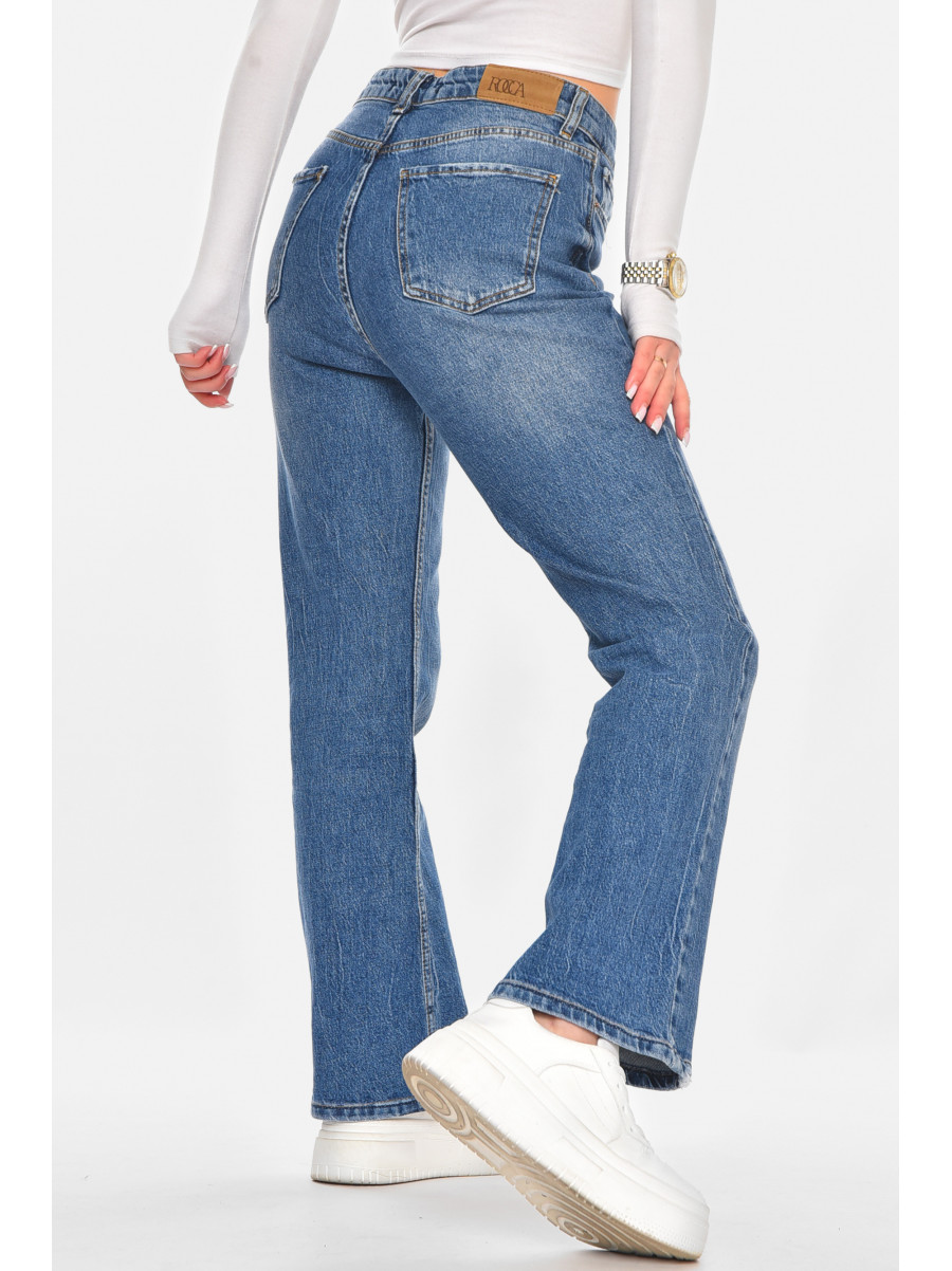 Джинсы женские однотонные синего цвета RW-902 210750C