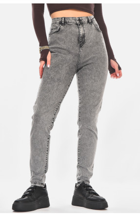 Джинсы женские однотонные серого цвета 210751C
