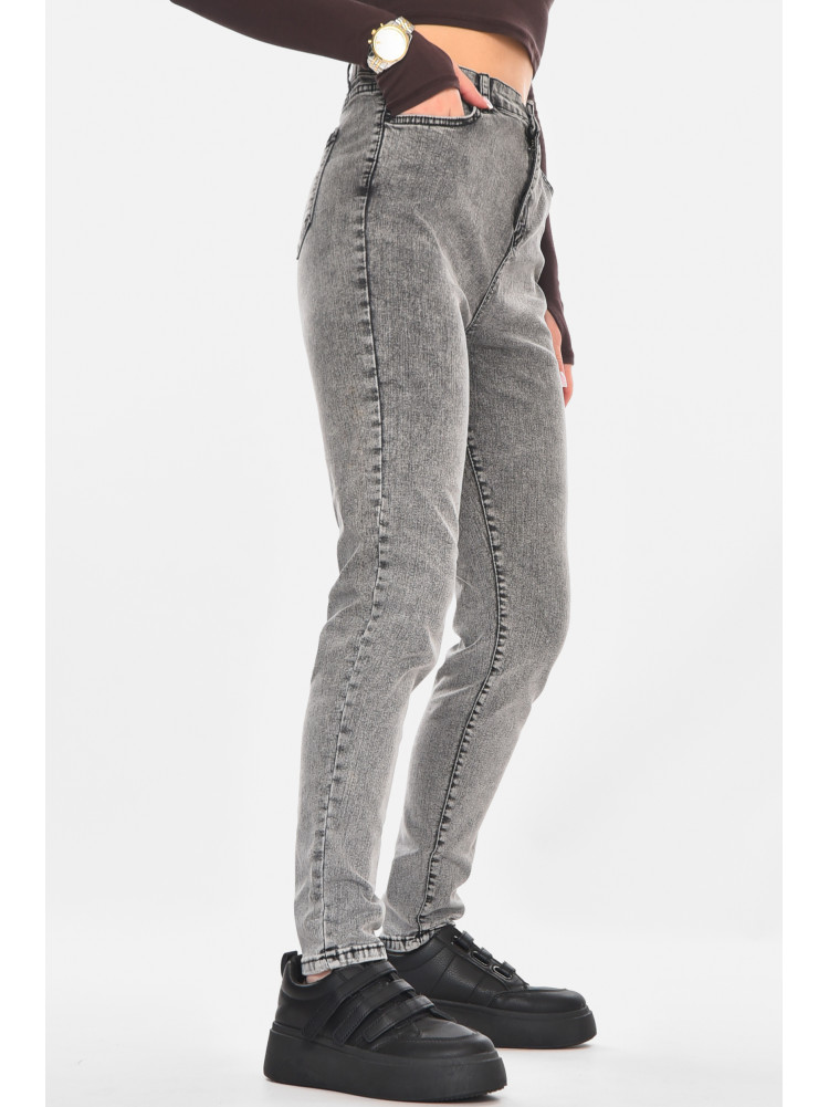 Джинсы женские однотонные серого цвета 210751C