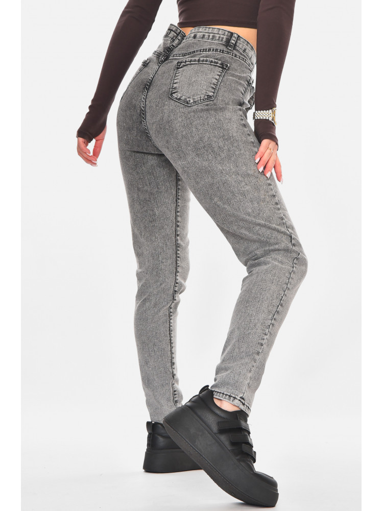 Джинсы женские однотонные серого цвета 210751C