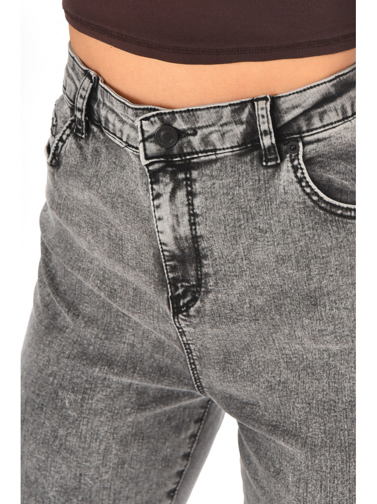 Джинсы женские однотонные серого цвета 210751C