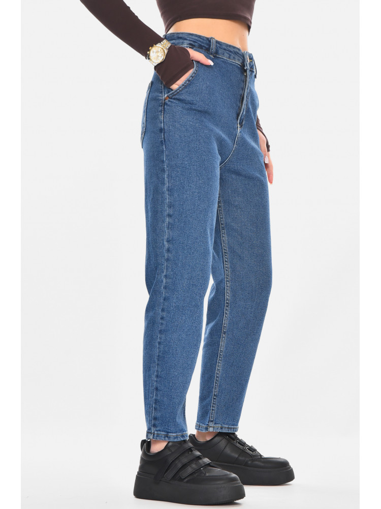 Джинсы женские однотонные тёмно-синего цвета 906 210752C