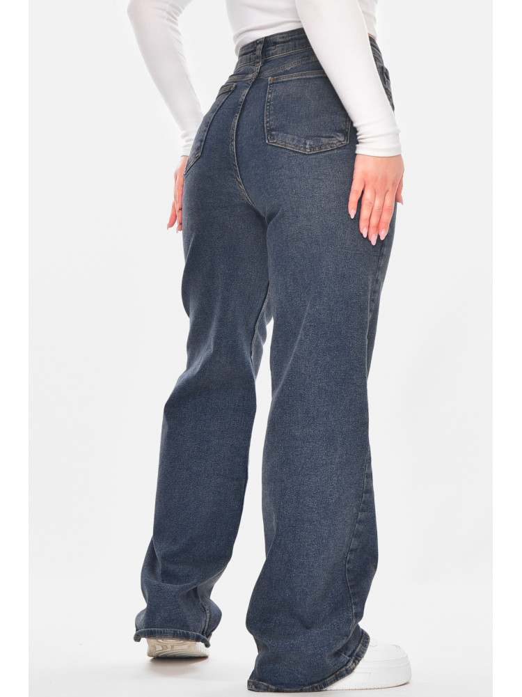 Джинсы женские однотонные тёмно-синего цвета 00423 210754C